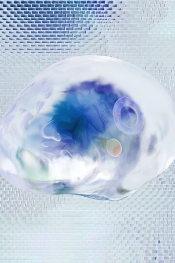 3D rendered abstract brain concept with neural network.