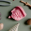 Modèles anatomiques en plastique à visée éducative, dont des organes et des os, disposés à plat pour l'étude.